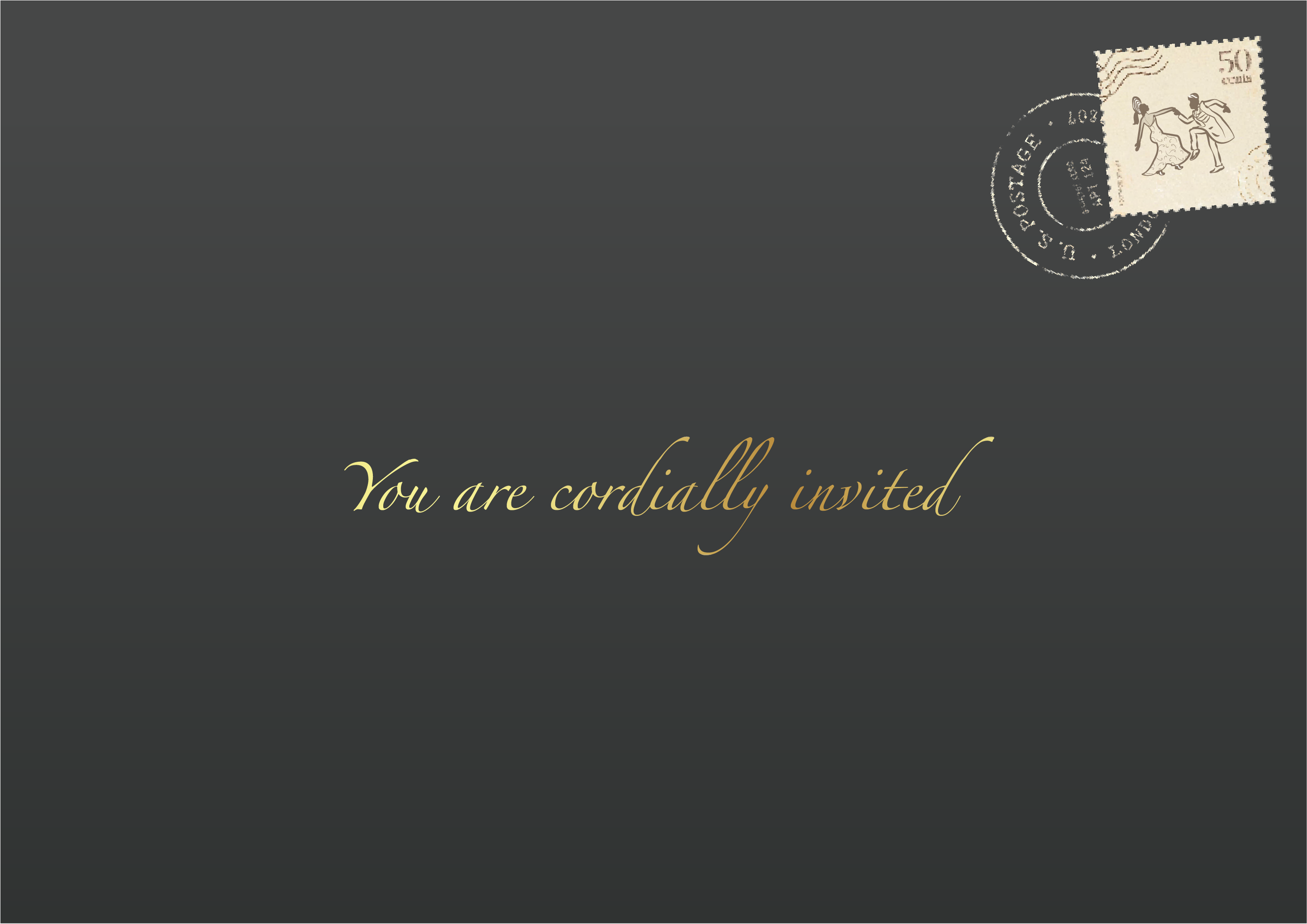 Wedding invitation envelope front